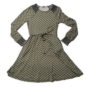 Boden Long Sleeve Floral Print Dress in Navy, Yellow, White